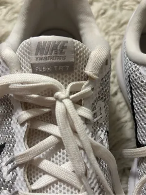 Nike Women's White and Black Knit Training Sneakers Size 6.5 thumbnail 8