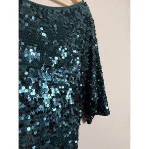 BCBGMAXAZRIA All Over Sequin Gown Jade Green Showgirl‎ Maxi Dress Formal Stretch thumbnail 4
