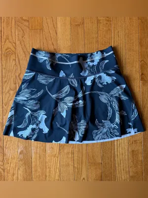 Athleta Pacifica Match Point Skort Navy White Floral Tennis Golf Skirt XS thumbnail 9