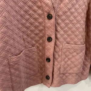 Madewell |‎ (Re) Sourced Quilted Crop Cardigan Sweatshirt In Pink Size XS thumbnail 7
