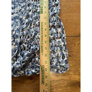 ii SISTERS‎ Women Size Medium Open Front Crocheted Cardigan Beach Cover Up Knit thumbnail 4