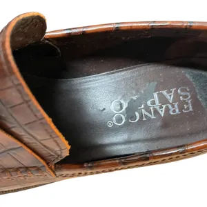 FRANCO SARTO Ladies' Brown Leather Crocodile Texture Loafer Shoe - Size 7.5 thumbnail 11