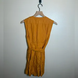 Anthropologie Maeve Luana Linen‎ Blend Tie-waist Romper thumbnail 4