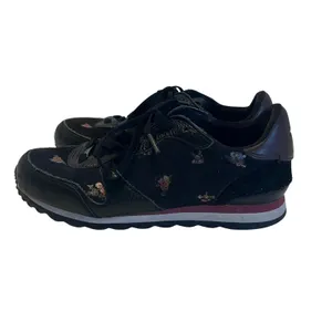 Coach Sneakers Women Black Glitter Floral Leather Suede‎ Low Top thumbnail 3