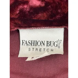 VTG Y2K 90s Fashion Bug Crushed Velvet Gothic 2-Piece Set Skirt Set M Burgundy thumbnail 15