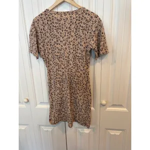Aerie Tan Animal Print Twist Waist‎ Dress Size Small thumbnail 2