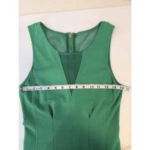 Aiko Green Sleeveless Sheath Dress Women’s Size Small Mesh Work‎ Career Cocktail thumbnail 9