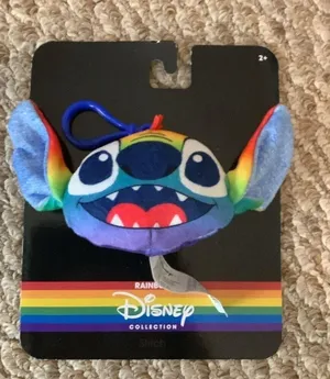 Disney Stitch Pride Collection Clip-on Hanger Keychain. New With Tags. thumbnail 1
