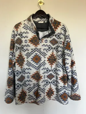 Rowm Fleece Quarter Zip White Size XL thumbnail 1