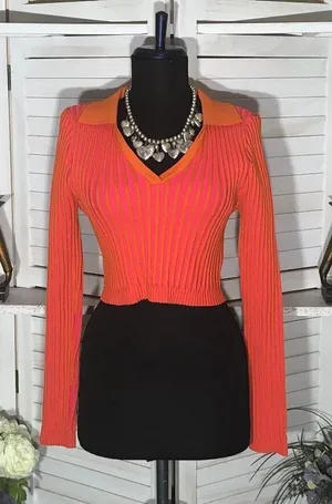 PrettyLittleThing Crop Top ribbed knit cocktail Y2K rave punk Alt layering fairy thumbnail 1