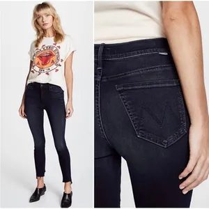 MOTHER The Stunner Zip Two Step Fray‎ Skinny Jeans Last Call Dark Wash 25 thumbnail 2