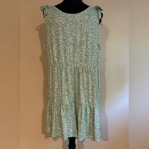 EUC Haptics by Holly Harper Mint Green & White Floral Tie Babydoll dress size 1X thumbnail 4