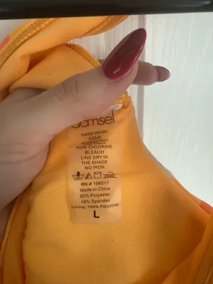 Zumiez Damsel Mila Orange Camo Bralette Bikini Top thumbnail 3