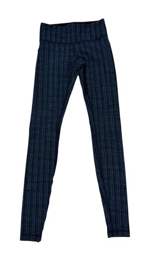 Lululemon Navy Pinstripe Leggings High Rise Size 4 Approx No Size Tag thumbnail 1