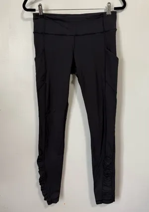 Lululemon Speed Tight Ruching Detail Leggings Size 8 thumbnail 1