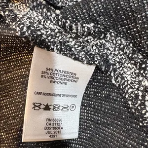 DKNYC Marled A-Line Knit Skirt Gray Black Textured Flare – L thumbnail 3