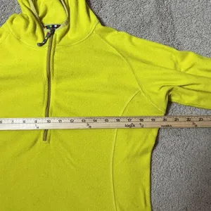 Sherpa Women's Yellow Fleece Hooded Pullover Zip Up Adventure Gear‎ M Baselayer thumbnail 3