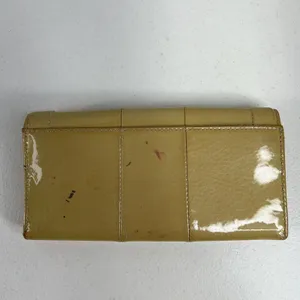 Coach Kristin Envelope Yellow Patent Leather‎ Flap Wallet Clutch ID Checkbook thumbnail 4