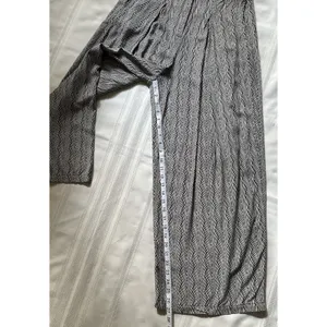 Valija wide-leg trousers, size 6, cream/black, viscose, geometric print. thumbnail 7