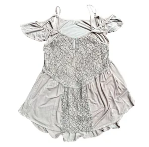 Anthropologie POL Lace Embroidered Go with the Flow Pink Top Size Large thumbnail 6