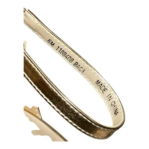 David’s Bridal Triple-Strap Gold Metallic Stiletto heels Style BACI Women’s Sz 8 thumbnail 9