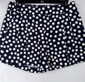 J.Crew Navy Blue White Polka Dot Pleated Shorts Women’s Size 6 thumbnail 1