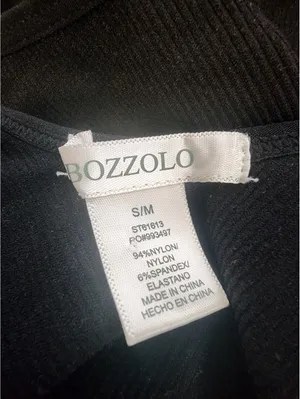 Bozzolo Black Nylon Spandex Tank Bodysuit Size S/M thumbnail 5