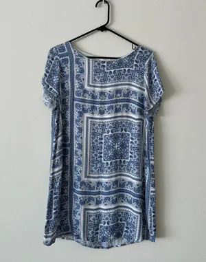 Blue Bandana Print Dress thumbnail 1