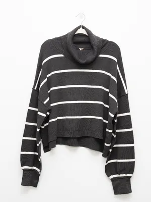 Free People - Paulie Striped Turtleneck Sweater thumbnail 2