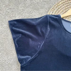 Madewell Velvet Butterfly Top Shortsleeve Fairy Whimsigoth Grunge in Deep Navy M thumbnail 5