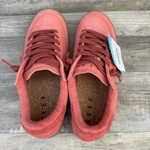 Reef Lay Day Seas Womens 9.5 Red Duo Suede Sneakers CJ7204 New thumbnail 6