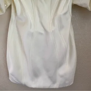 House of CB Selena Ivory Satin Ruffle‎ Strapless Dress size XL NWOT thumbnail 8