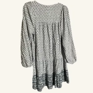 Style & Co Peasant long sleeve sz large boho hippie Babydoll Flowy Summer‎ Dress thumbnail 3