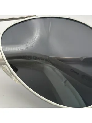Fossil Kellan Aviator White & Silver Frame Polarized Sunglasses thumbnail 4