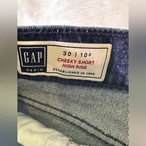 GAP Dark Blue Denim Jean Shorts thumbnail 6
