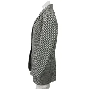 Zara Black White Gingham Plaid Checkered Long Sleeves Blazer Coat Jacket Size M thumbnail 2