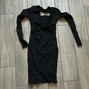 Hera Collection Black Long Sleeve Bodycon Dress thumbnail 3