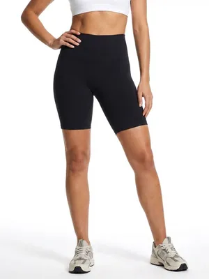 TAVI Noir Bike Shorts Womens Medium Black Stretch High Waisted Yoga Activewear thumbnail 1