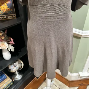 Free People “Cozy Nights” Fit & Flare Knit Dress – Taupe – Size Medium thumbnail 5