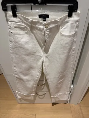 Ann Taylor White Womens Jeans - Classic Straight Fit thumbnail 4