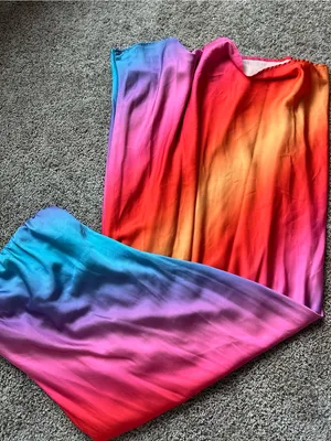 Show Me Your MuMu Rainbow Ombre Strapless Maxi Dress thumbnail 2