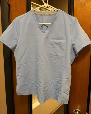 Fabletics Scrub Top Medium Ceil Blue thumbnail 1