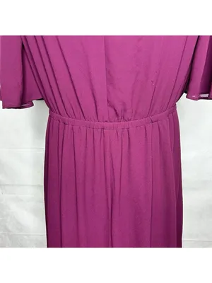 Show Me Your Mumu Emily Empire Merlot Purple Maroon Chiffon Maxi Dress Sz XL thumbnail 13