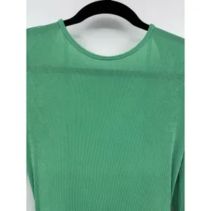 Dramatic Cowl-Neck Draped Back Maxi Dress Medium Green Long Sleeve Formal Sexy thumbnail 5