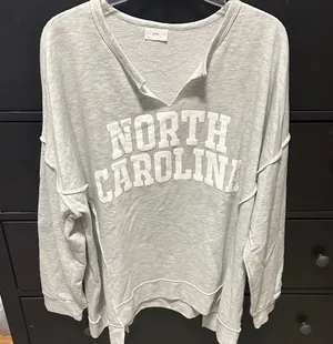 Gray North Carolina Sweatshirt Size L thumbnail 1