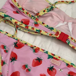 Bananamoon Strawberry Print Bikini Set sz M thumbnail 5