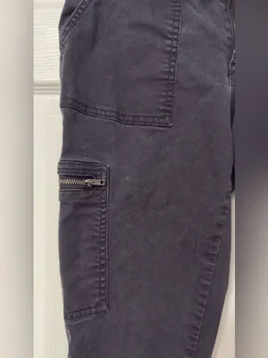 a.n.a Black Skinny Cargo Jeans with Zipper Pockets thumbnail 3