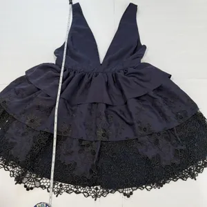 NWT Lovers + Friends‎ Revolve Navy Blue Cleo Lace Mini Dress Size MEDIUM thumbnail 9