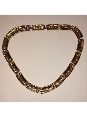 Elegant Vintage Black Enamel and Gold Tone Rhinestone Retro Necklace thumbnail 4