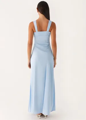 Peppermayo Maxi Dress Blue Satin thumbnail 3